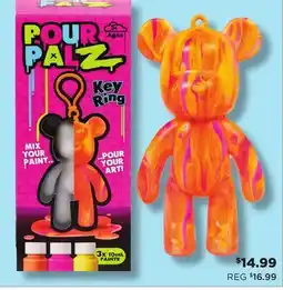 Showcase Pour Palz DIY Teddy Bear Keychain Paint Pour Kit offer