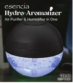 Showcase esencia Hydro-Aromatizer Air Purifier & Humidifier in One offer