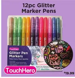 Showcase TouchHero 12pc Glitter Marker Pens offer