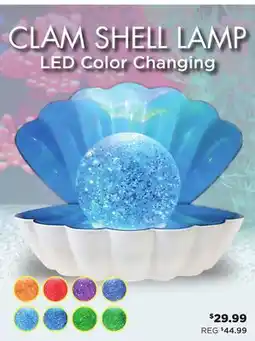 Showcase CLAM SHELL LAMP LED Color Changing offer