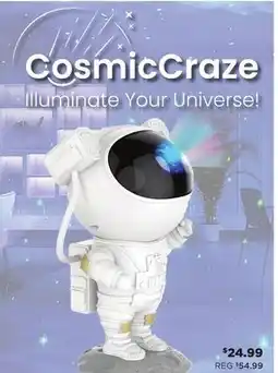 Showcase CosmicCraze Astronaut Galaxy Projector Night Light offer