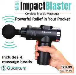 Showcase Quantum MINI ImpactBlaster Cordless Muscle Massager offer