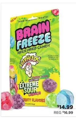 Showcase Brain Freeze x Warheads: Extreme Sour Crunch Freeze Dried Candy offer