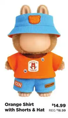 Showcase Petite Threads Orange Shirt with Shorts & Hat offer