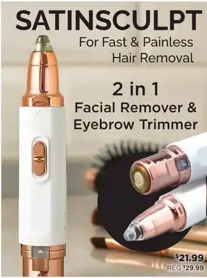 Showcase 2 in 1 Facial Remover & Eyebrow Trimmer offer