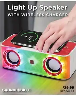 Showcase SoundLogic XT Light Up Speaker WITH WIRELESS CHARGER offer