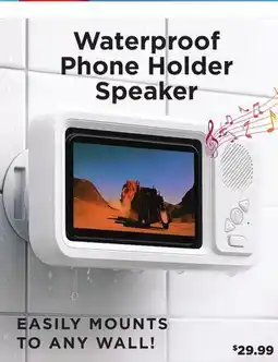 Showcase Waterproof Phone Holder Speaker offer