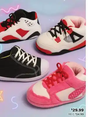 Showcase Plush Sneaker Slippers offer