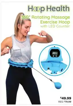 Showcase Hop Health 360° Rotating Massage Exercise Hoop with LED Counter offer