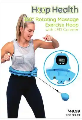Showcase Hop Health 360° Rotating Massage Exercise Hoop with LED Counter offer