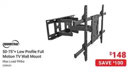 Visions Electronics 50-75+ Low Profile Full Motion TV Wall Mount offer