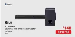 Visions Electronics SQC1 2.1-Channel Soundbar with Wireless Subwoofer offer