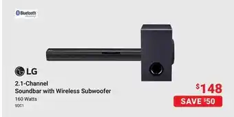 Visions Electronics SQC1 2.1-Channel Soundbar with Wireless Subwoofer offer