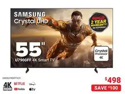 Visions Electronics Samsung 55 U7900FF 4K Smart TV offer