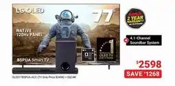 Visions Electronics LG 77 LG OLED AI B5 4K Smart TV 2025 + LG 4.1Ch Sound Bar System with Wireless Rear Speakers offer