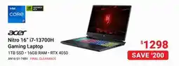 Visions Electronics Nitro 16 i7-13700H Gaming Laptop offer