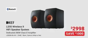 Visions Electronics KEF LS50 Wireless II HiFi Speaker System offer