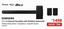 Visions Electronics Samsung 11.1.4-Channel Soundbar with Wireless Subwoofer offer