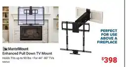 Visions Electronics MantelMount Enhanced Pull Down TV Mount offer