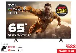Visions Electronics TCL 65 Q651G 4K Smart TV offer
