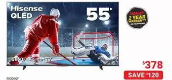 Visions Electronics Hisense QLED 55 4K Smart TV offer