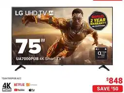 Visions Electronics LG UHD TV AI 75 4K Smart TV offer