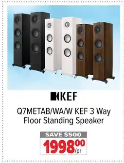 2001 Audio Video Q7METAB/WA/W KEF 3 Way Floor Standing Speaker offer