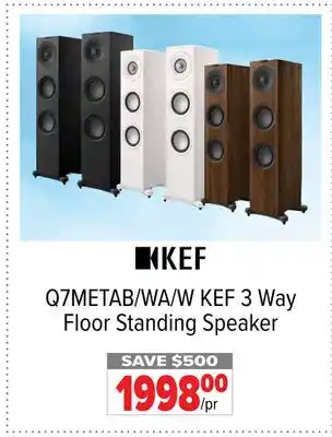 2001 Audio Video Q7METAB/WA/W KEF 3 Way Floor Standing Speaker offer