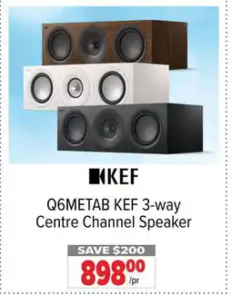 2001 Audio Video Q6METAB KEF 3-way Centre Channel Speaker offer