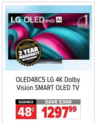 2001 Audio Video OLED48C5 LG 48 4K Dolby Vision SMART OLED TV offer