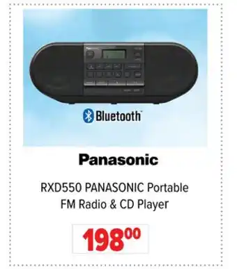 2001 Audio Video RXD550 PANASONIC Portable FM Radio & CD Player offer