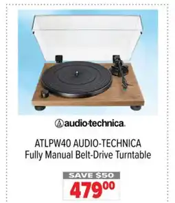 2001 Audio Video ATLPW40 AUDIO-TECHNICA Fully Manual Belt-Drive Turntable offer