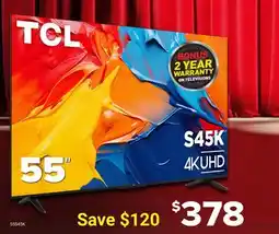 Visions Electronics TCL 55 S45K 4K UHD offer