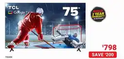 Visions Electronics TCL Google TV 75 Smart TV offer