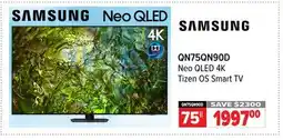 2001 Audio Video QN75QN90D SAMSUNG 75 Neo QLED 4K Tizen OS Smart TV offer