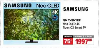 2001 Audio Video QN75QN90D SAMSUNG 75 Neo QLED 4K Tizen OS Smart TV offer