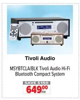 2001 Audio Video MSYBTCLA/BLK Tivoli Audio Hi-Fi Bluetooth Compact System offer