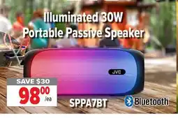 2001 Audio Video SPPA7BT JVC Illuminated 30W Portable Passive Speaker offer