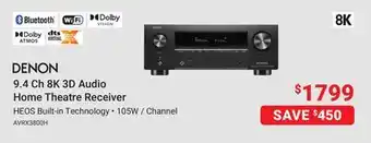 Visions Electronics HEOS Built-in Technology 9.4 Ch 8K 3D Audio Home Theatre Receiver offer