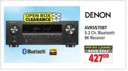 2001 Audio Video AVRS570BT Denon 5.2 Ch. Bluetooth 8K Receiver offer