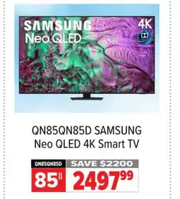 2001 Audio Video QN85QN85D SAMSUNG 85 Neo QLED 4K Smart TV offer