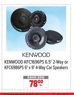 2001 Audio Video KENWOOD KFC1696PS 6.5|| 2-Way or KFC6986PS 6|| x 9|| 4-Way Car Speakers offer