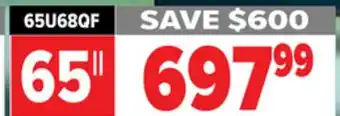 2001 Audio Video 65U68QF Hisense 65 65U68QF QLED Mini-LED TV offer