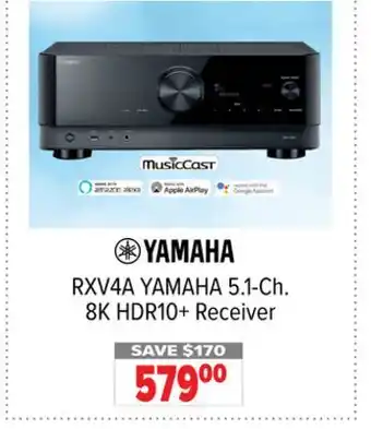 2001 Audio Video RXV4A YAMAHA 5.1-Ch. 8K HDR10 + Receiver offer