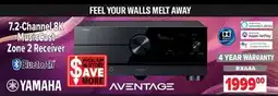 2001 Audio Video YAMAHA RXA4A 7.2-Channel 8K MusicCast Zone 2 Receiver offer