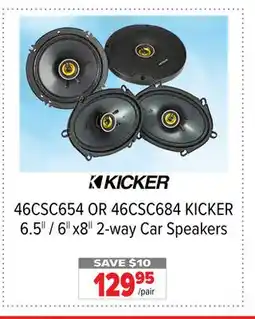 2001 Audio Video 46CSC654 OR 46CSC684 KICKER 6.5 / 6 x8 2-way Car Speakers offer