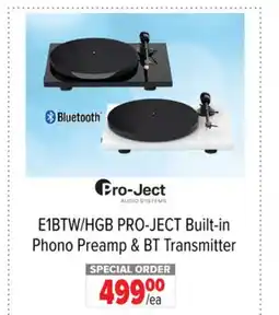 2001 Audio Video E1BTW/HBG PRO-JECT Built-in Phono Preamp & BT Transmitter offer