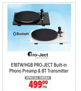 2001 Audio Video E1BTW/HBG PRO-JECT Built-in Phono Preamp & BT Transmitter offer