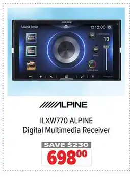 2001 Audio Video ILXW770 ALPINE Digital Multimedia Receiver offer
