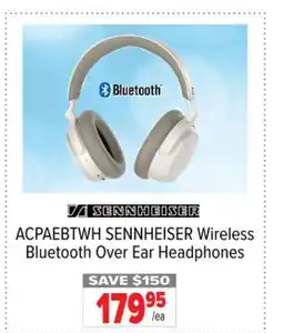 2001 Audio Video ACPAEBTWH SENNHEISER Wireless Bluetooth Over Ear Headphones offer